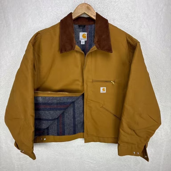 Carhartt Men's Brown and Tan Shirt Jacket